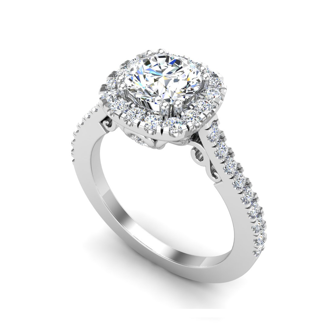 Korman Signature Kailani Halo Engagement Ring Setting